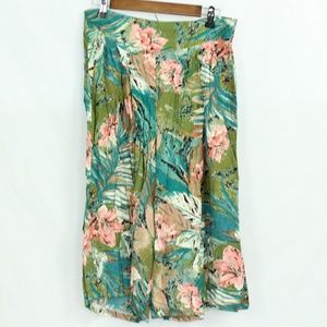 New Name In Town Floral Palazzo Capri Pants